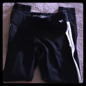 Pink yoga black pants